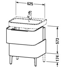 Тумба американский орех 62,5 см Duravit Happy D.2 H2637201313