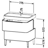 Тумба кашемировый дуб 77,5 см Duravit Happy D.2 H2637301111