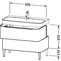Тумба кашемировый дуб 97,5 см Duravit Happy D.2 H2637401111