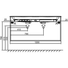Тумба белый глянец 120 см Jacob Delafon Odeon Rive Gauche EB2525-R9-G1C