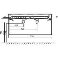 Тумба сине-зеленый матовый 120 см Jacob Delafon Odeon Rive Gauche EB2525-R6-M85