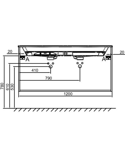 Тумба серый антрацит матовый 120 см Jacob Delafon Odeon Rive Gauche EB2525-R7-M53