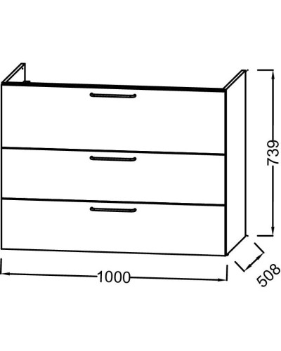 Тумба белый матовый 100 см Jacob Delafon Odeon Rive Gauche EB2534-R5-M49