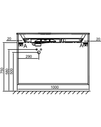 Тумба белый 100 см Jacob Delafon Odeon Rive Gauche EB2534-R7-N18
