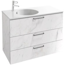 Тумба белый мрамор 100 см Jacob Delafon Odeon Rive Gauche EB2534-R9-NR4