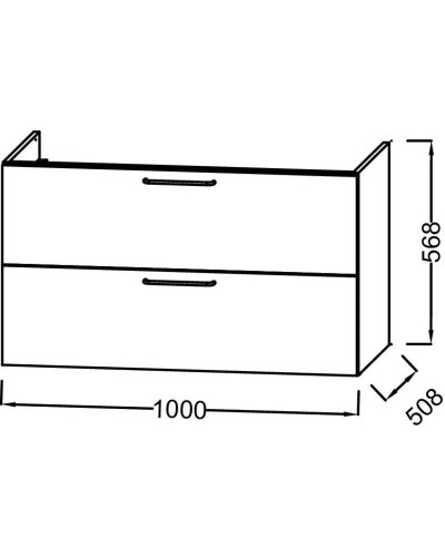 Тумба белый 100 см Jacob Delafon Odeon Rive Gauche EB2524-R7-N18