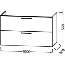 Тумба белый глянец 100 см Jacob Delafon Odeon Rive Gauche EB2524-R7-G1C