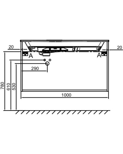 Тумба белый глянец 100 см Jacob Delafon Odeon Rive Gauche EB2524-R7-G1C