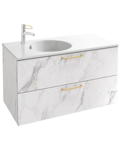 Тумба белый мрамор 100 см Jacob Delafon Odeon Rive Gauche EB2524-R8-NR4