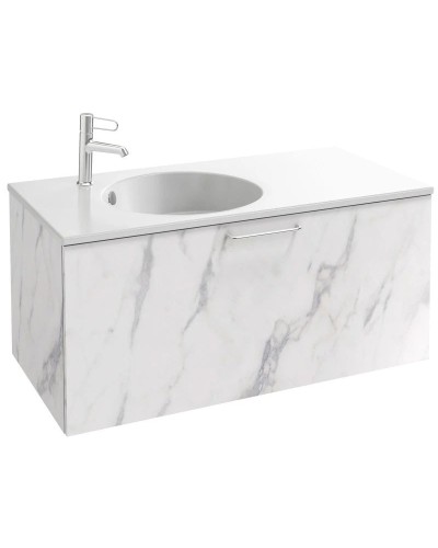 Тумба белый мрамор 100 см Jacob Delafon Odeon Rive Gauche EB2514-R5-NR4