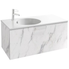 Тумба белый мрамор 100 см Jacob Delafon Odeon Rive Gauche EB2514-R6-NR4