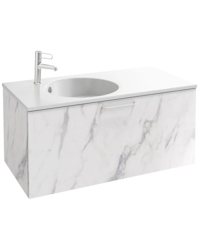 Тумба белый мрамор 100 см Jacob Delafon Odeon Rive Gauche EB2514-R6-NR4