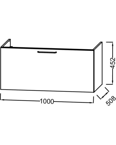 Тумба белый матовый 100 см Jacob Delafon Odeon Rive Gauche EB2514-R6-M49