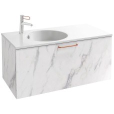 Тумба белый мрамор 100 см Jacob Delafon Odeon Rive Gauche EB2514-R7-NR4