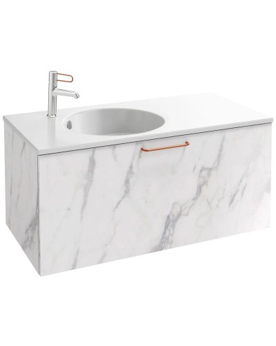 Тумба белый мрамор 100 см Jacob Delafon Odeon Rive Gauche EB2514-R7-NR4
