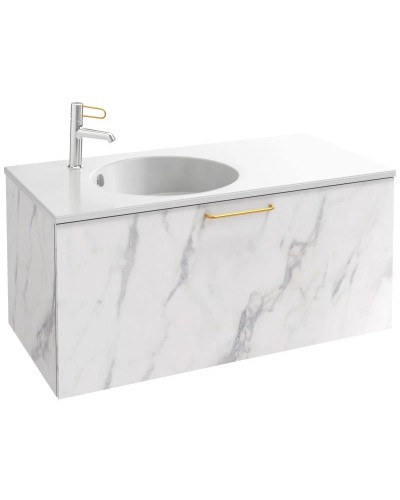 Тумба белый мрамор 100 см Jacob Delafon Odeon Rive Gauche EB2514-R8-NR4
