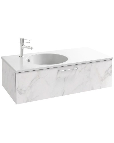Тумба белый мрамор 100 см Jacob Delafon Odeon Rive Gauche EB2516-R5-NR4