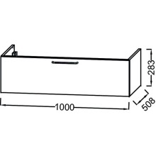 Тумба белый матовый 100 см Jacob Delafon Odeon Rive Gauche EB2516-R5-M49