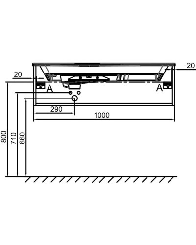 Тумба белый глянец 100 см Jacob Delafon Odeon Rive Gauche EB2516-R5-G1C