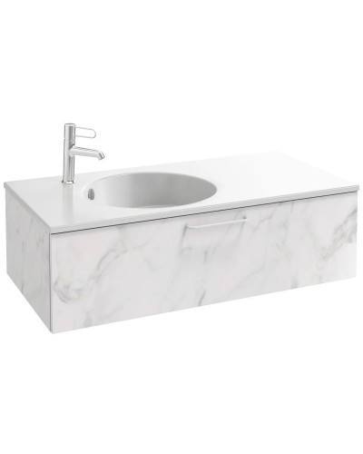 Тумба белый мрамор 100 см Jacob Delafon Odeon Rive Gauche EB2516-R6-NR4