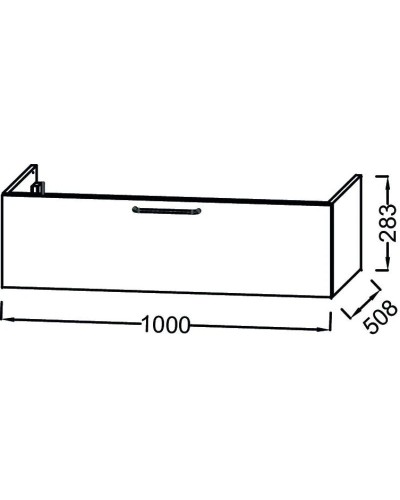Тумба белый мрамор 100 см Jacob Delafon Odeon Rive Gauche EB2516-R6-NR4