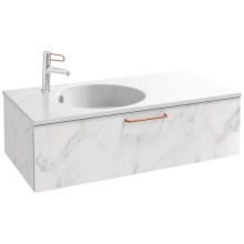 Тумба белый мрамор 100 см Jacob Delafon Odeon Rive Gauche EB2516-R7-NR4