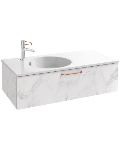 Тумба белый мрамор 100 см Jacob Delafon Odeon Rive Gauche EB2516-R7-NR4
