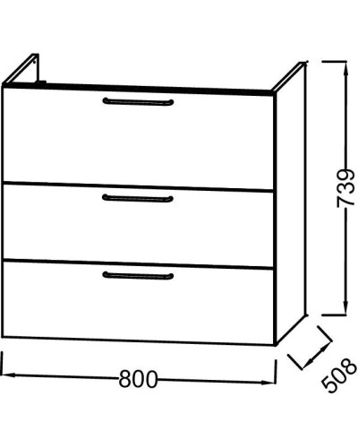 Тумба белый глянец 80 см Jacob Delafon Odeon Rive Gauche EB2532-R8-G1C