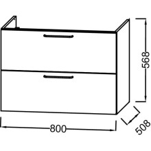 Тумба белый 80 см Jacob Delafon Odeon Rive Gauche EB2522-R5-N18