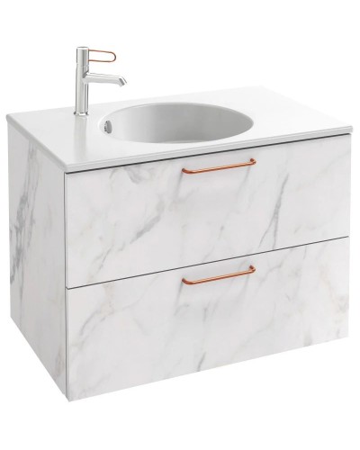 Тумба белый мрамор 80 см Jacob Delafon Odeon Rive Gauche EB2522-R7-NR4