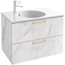 Тумба белый мрамор 80 см Jacob Delafon Odeon Rive Gauche EB2522-R8-NR4