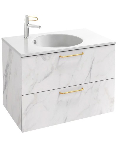 Тумба белый мрамор 80 см Jacob Delafon Odeon Rive Gauche EB2522-R8-NR4