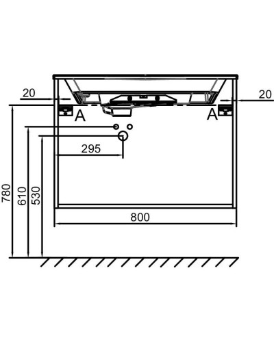 Тумба белый матовый 80 см Jacob Delafon Odeon Rive Gauche EB2522-R9-M49