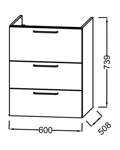 Тумба белый матовый 60 см Jacob Delafon Odeon Rive Gauche EB2530-R6-M49