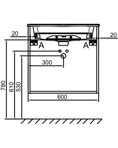 Тумба белый матовый 60 см Jacob Delafon Odeon Rive Gauche EB2520-R7-M49