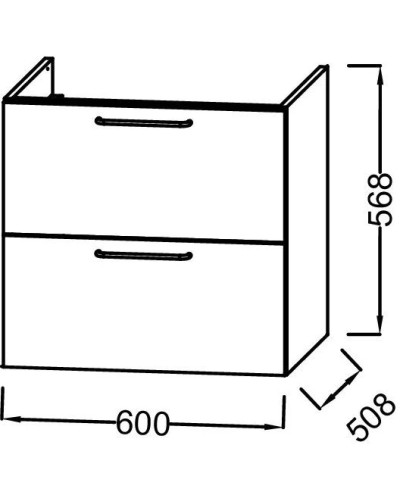 Тумба белый матовый 60 см Jacob Delafon Odeon Rive Gauche EB2520-R9-M49