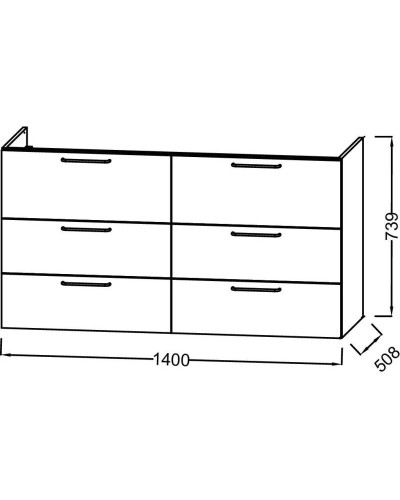 Тумба белый глянец 140 см Jacob Delafon Odeon Rive Gauche EB2536-R9-G1C
