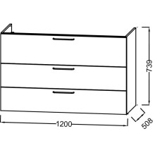 Тумба белый глянец 120 см Jacob Delafon Odeon Rive Gauche EB2535-R9-G1C