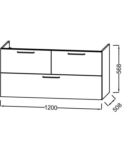 Тумба белый матовый 120 см Jacob Delafon Odeon Rive Gauche EB2545-R9-M49