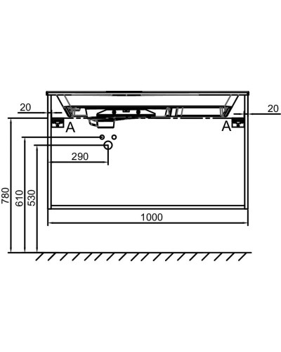 Тумба белый 100 см Jacob Delafon Odeon Rive Gauche EB2554-R5-N18