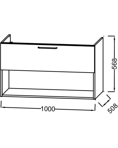Тумба белый матовый 100 см Jacob Delafon Odeon Rive Gauche EB2554-R5-M49