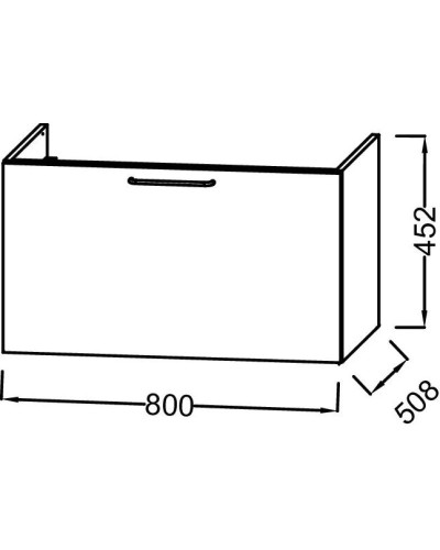 Тумба белый матовый 80 см Jacob Delafon Odeon Rive Gauche EB2512-R9-M49