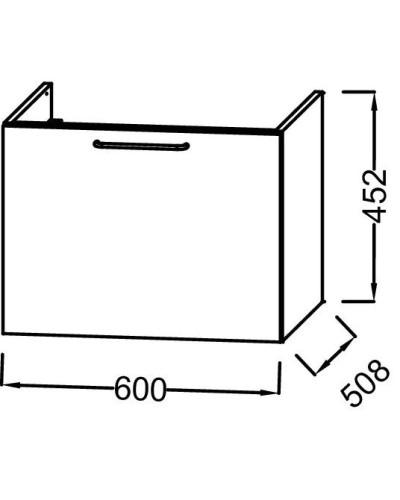 Тумба белый матовый 60 см Jacob Delafon Odeon Rive Gauche EB2510-R9-M49