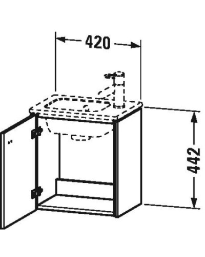Тумба лен 42 см Duravit Brioso BR4000L1075