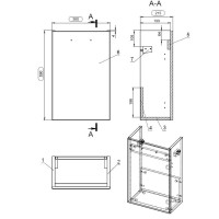 Тумба орех 38 см Cersanit Lara A63420