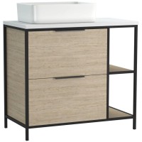 Тумба дуб/черный 80,4 см Cersanit Bosquet A63012