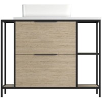 Тумба дуб/черный 100,2 см Cersanit Bosquet A63013