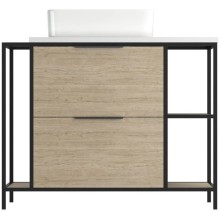 Тумба дуб/черный 100,2 см Cersanit Bosquet A63013