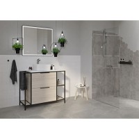 Тумба дуб/черный 100,2 см Cersanit Bosquet A63013