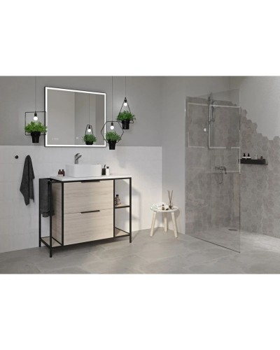 Тумба дуб/черный 100,2 см Cersanit Bosquet A63013